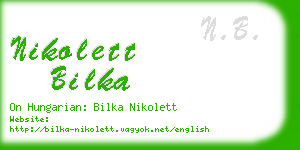 nikolett bilka business card